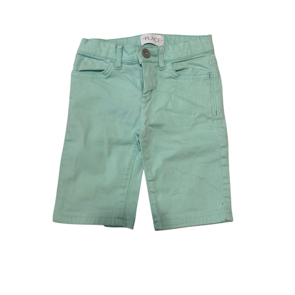 The Children’s Place Girls Slim Fit Bermuda Shorts Denim Teal Size 6
